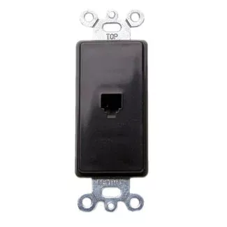 Leviton Decora Insert 6P4C Screw Terminals Brown (40649)