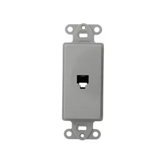 Leviton Decora Insert 6P4C Screw Terminals Gray (40649-GY)
