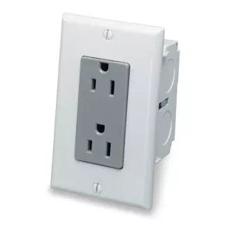 Leviton Junction Box Kit--One Duplex Gray Receptacle (47605-ACN)
