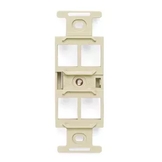 Leviton QuickPort Duplex Type 106 Insert 4-Port Ivory (41087-QIP)