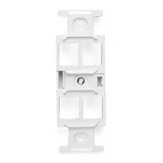 Leviton QuickPort Duplex Type 106 Insert 4-Port White (41087-QWP)