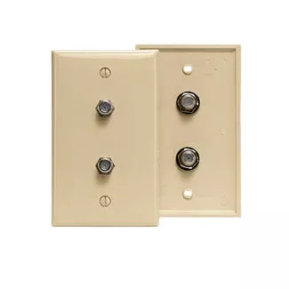 Leviton Standard Video Wall Jack FXF Ivory (80782-I)