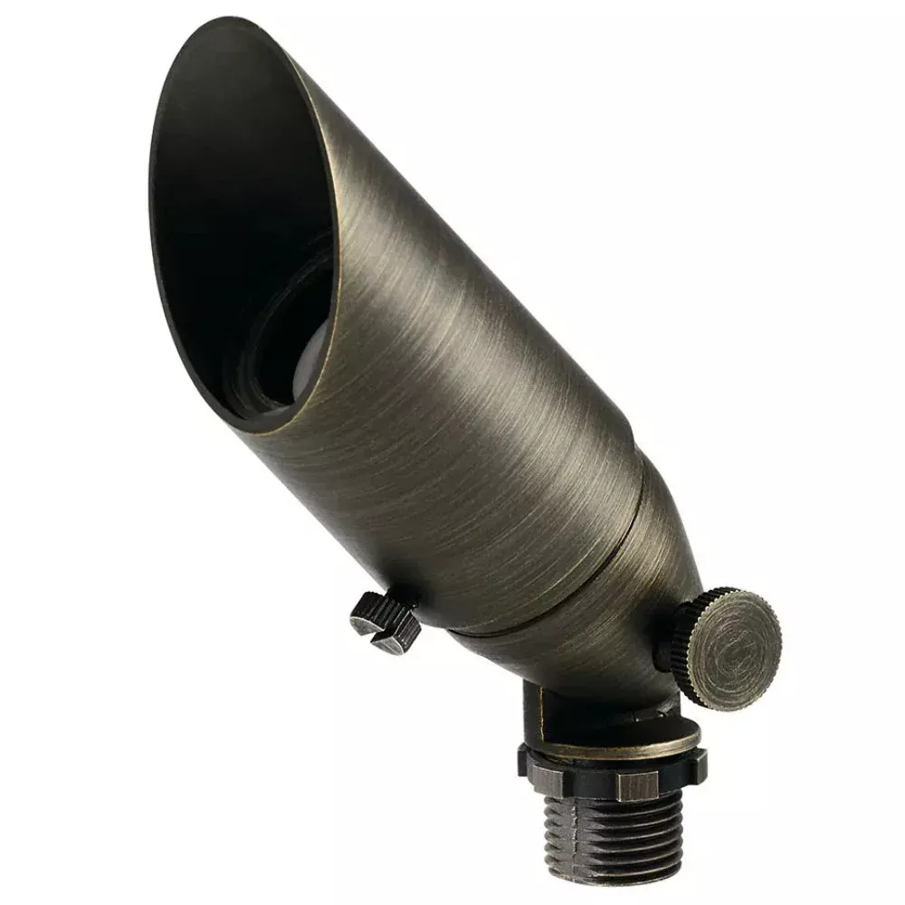 Long Cowl Mini Accent Spot Light, Centennial Brass