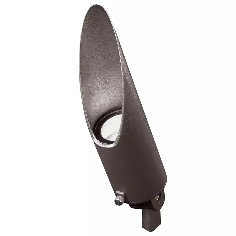 Long Cowl Mini Accent Spot Light, Textured Architectural Bronze