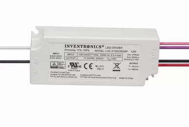 LUC-012S035DSP Inventronics Constant Current LED Driver - 12W 350mA Dimmable