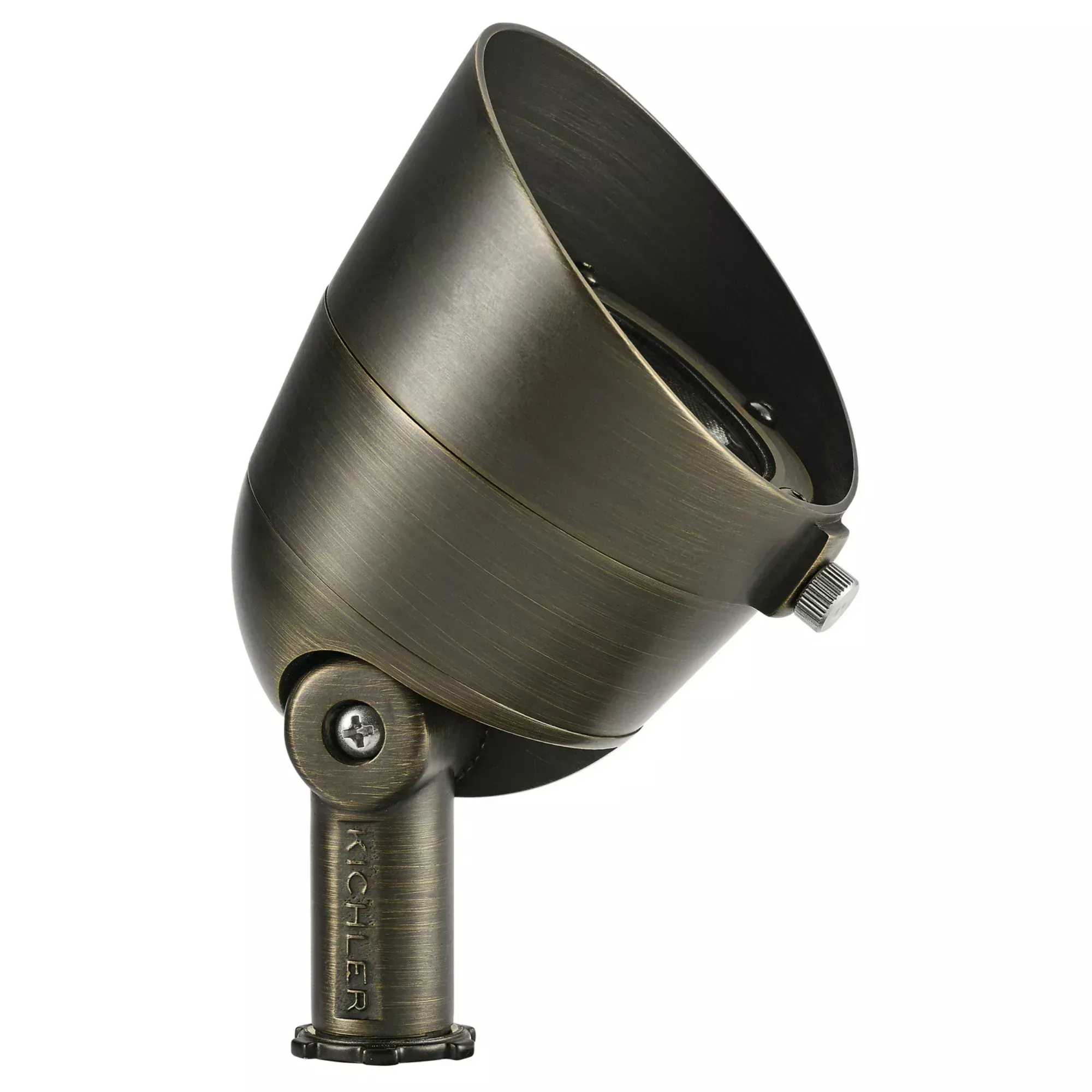 Mini 3000K 60 Degree LED Integrated Wide Flood Light, Centennial Brass
