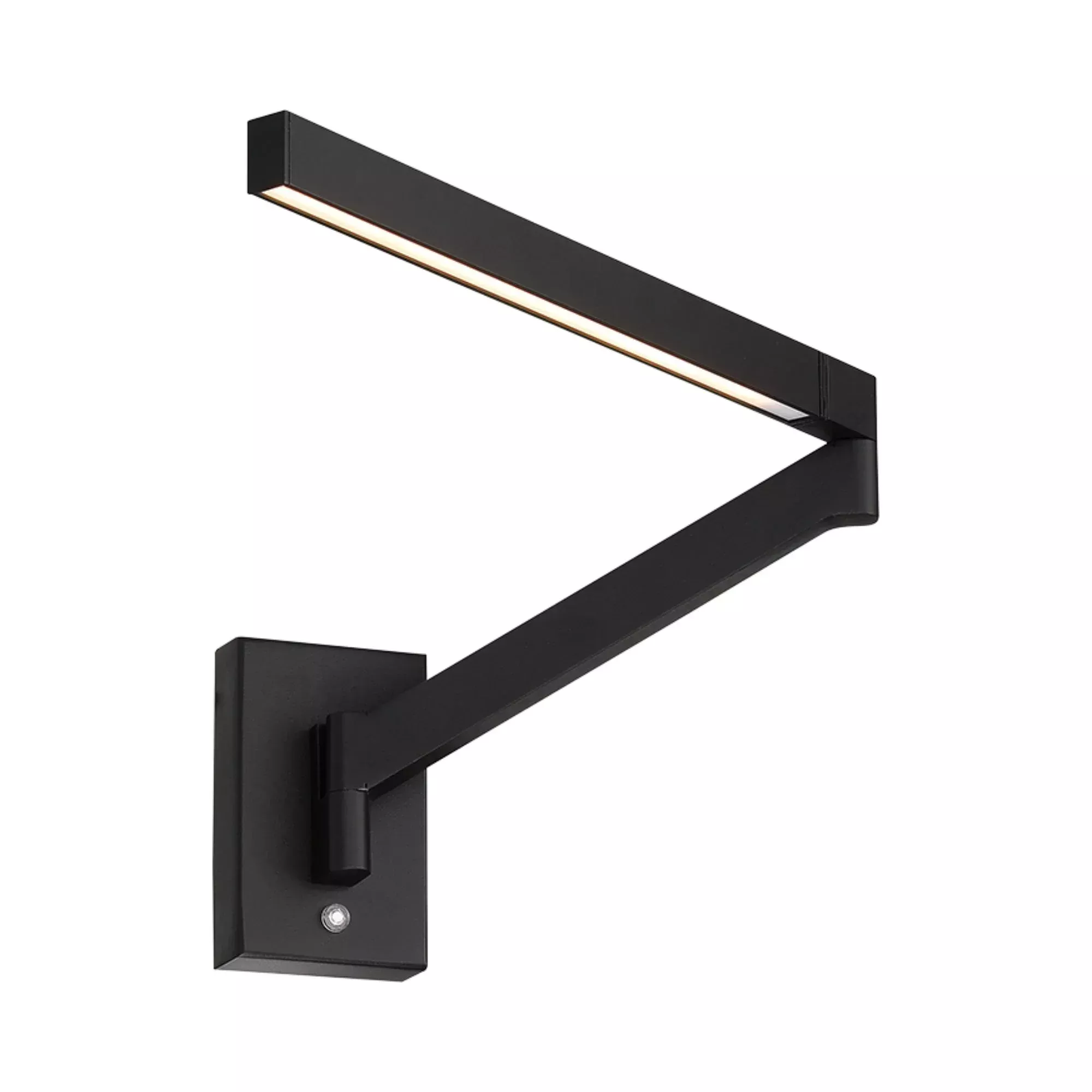 Modern Forms Beam 22.38 in. Swing Arm Lamp, Black, Integrated LED