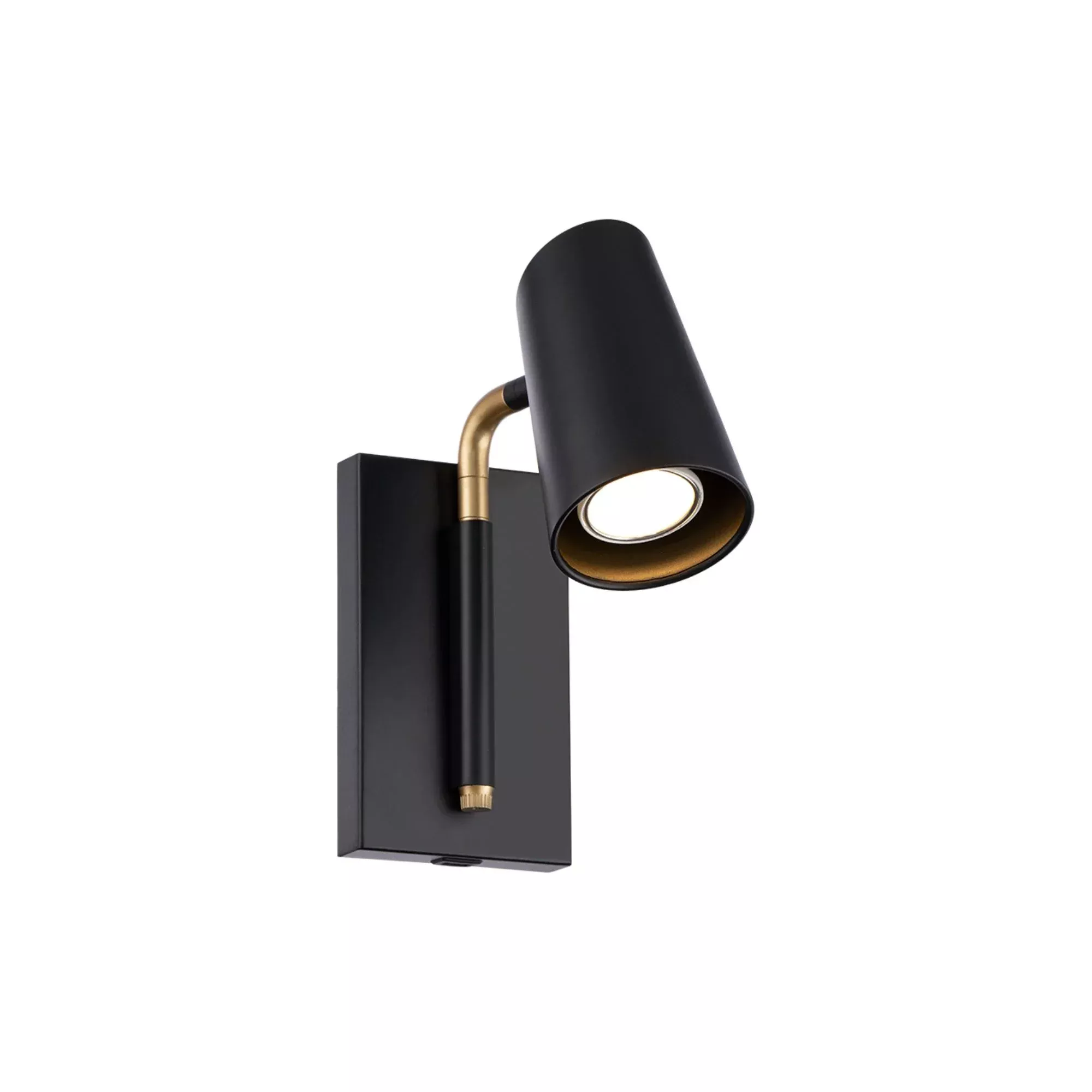Modern Forms Stylus 10.5 in. Swing Arm Lamp, Black & Gold with Acrylic Diffuser
