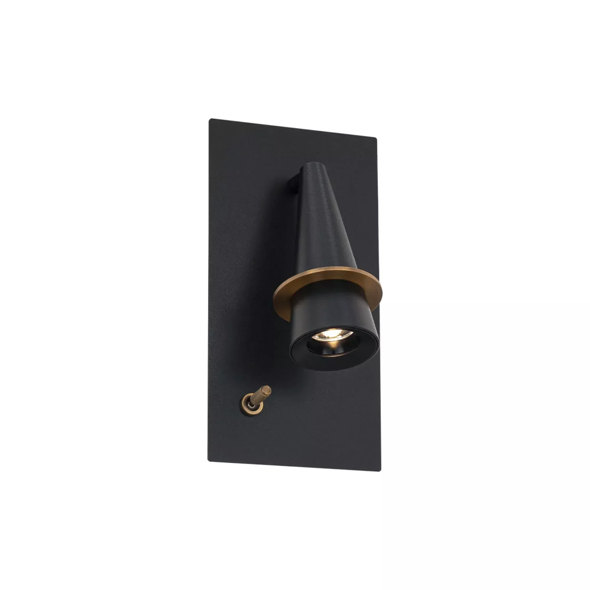 Modern Forms Wizard 10 in. Swing Arm Lamp, Black & Aged Brass