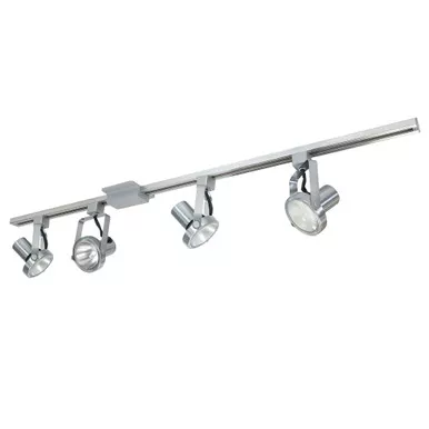 NTL-158N/4H 4-FT Track Pack With (4) Gimbal Ring PAR30 Track Heads Natural