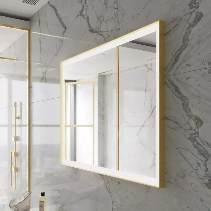 Paris Mirror Chic Rectangle 48 x 35 LED Illuminated Mirror, RGB