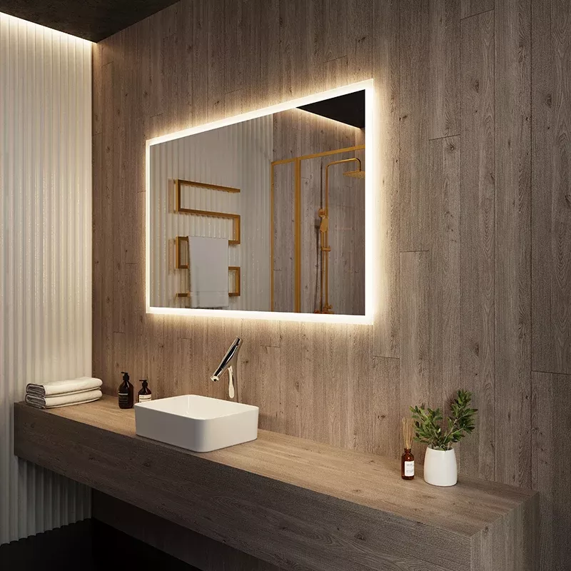 Paris Mirror Rectangle 55" x 28" LED Backlit Mirror, 3CCT Selectable