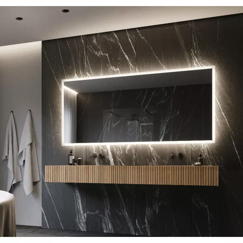 Paris Mirror Rectangle 85" x 40" LED Backlit Mirror, RGB