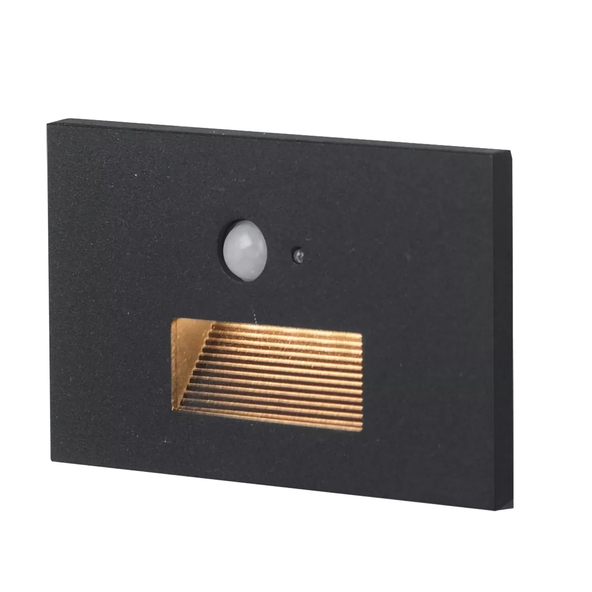 Path 5" Wide LED Step Light with Motion Sensor, 3CCT, Black Finish