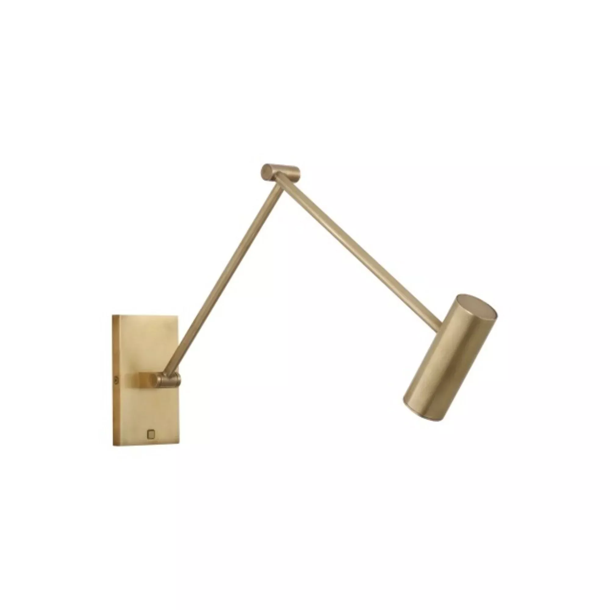Ponte LED Medium Task Sconce, 120-277V, Natural Brass Finish