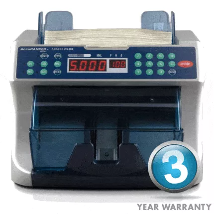 Professional Bill Counter with UV and MG Detection - Accubanker AB5000 PLUS