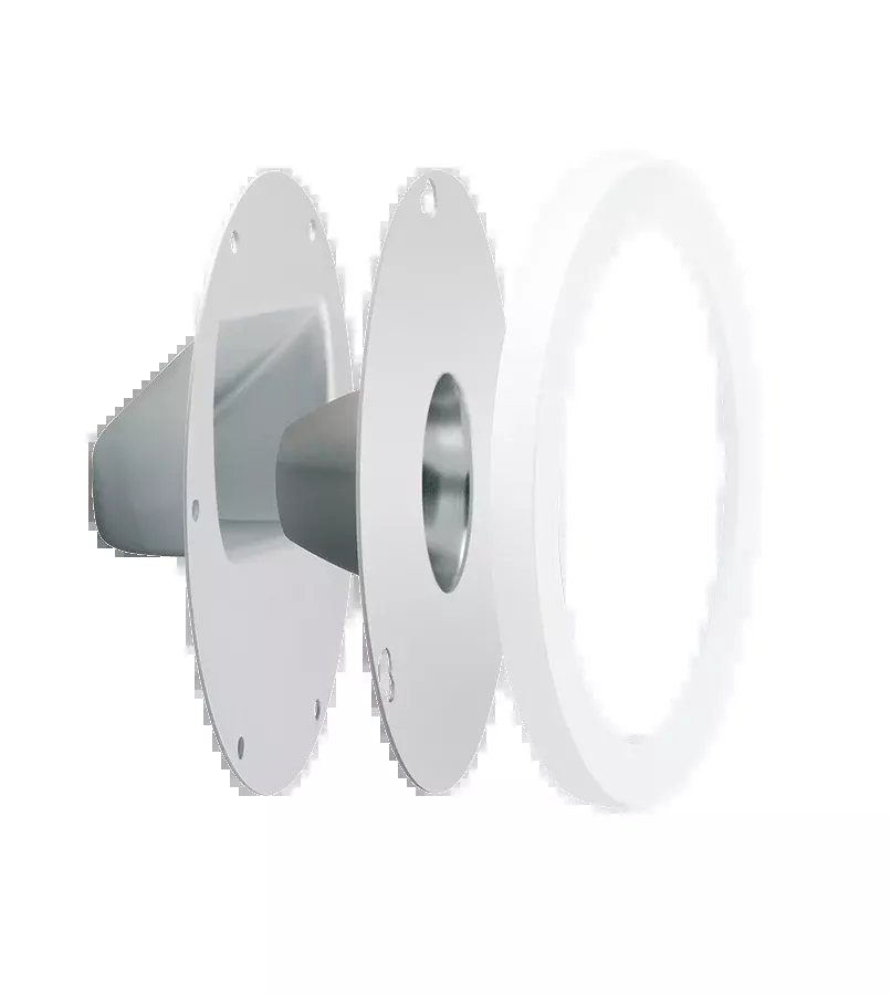 RAB Clear Lens And Reflector Kit With Door Frame GNLED White (LRFGNLEDW)