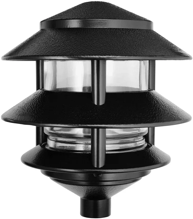 RAB Lawn Light 3 Tier Incandescent 75W Maximum Black (LL322B)