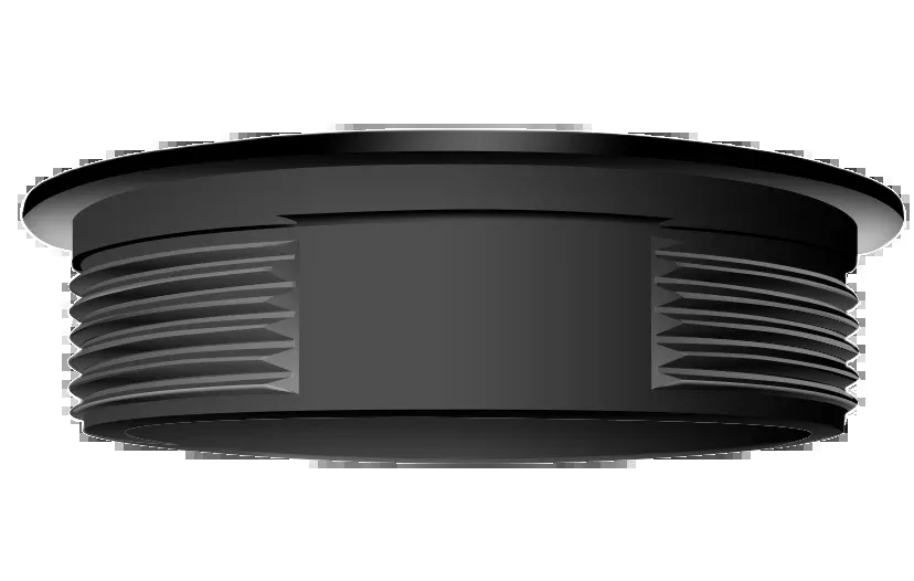 RAB Vaporproof 100 Ceiling Black Less Globe (VC1B)