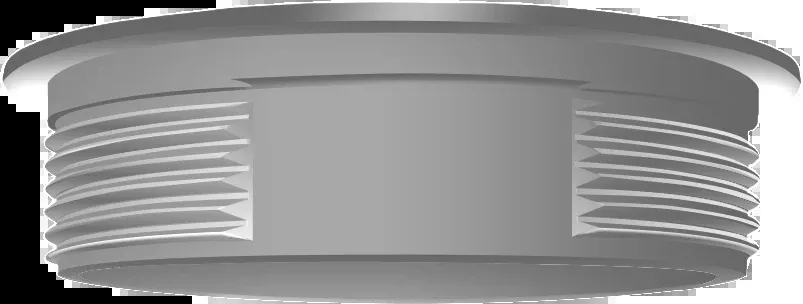 RAB Vaporproof 100 Ceiling Silver Less Globe (VC1S)