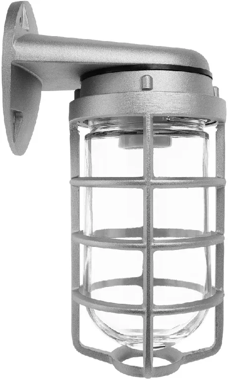 RAB Vaporproof 100 Wall Bracket With White Perma Globe (VBR100PW)