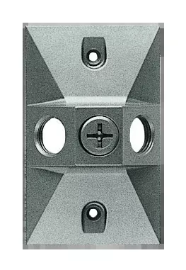 RAB Weatherproof Cover Rectangular 3 Hole Silver Gray (R14-3)