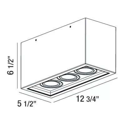 SANTO,3LT LED FLUSHMNT,33W,WHT