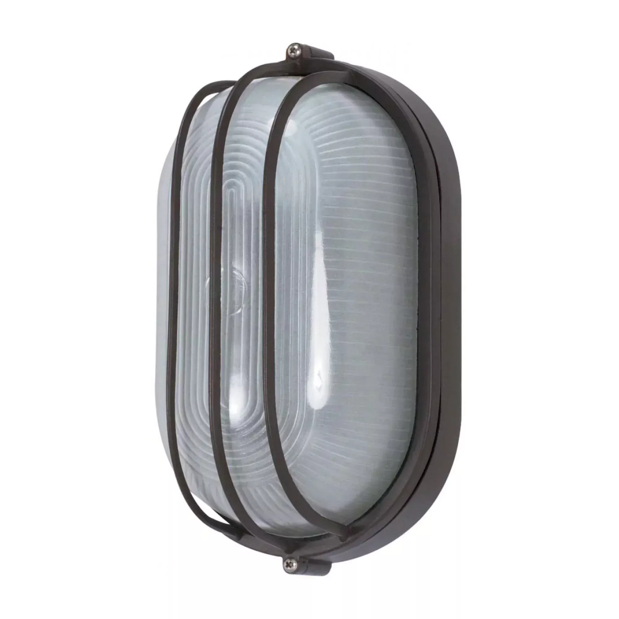 SATCO|NUVO 10" Oval Cage Bulkhead Sconce, Architectural Bronze