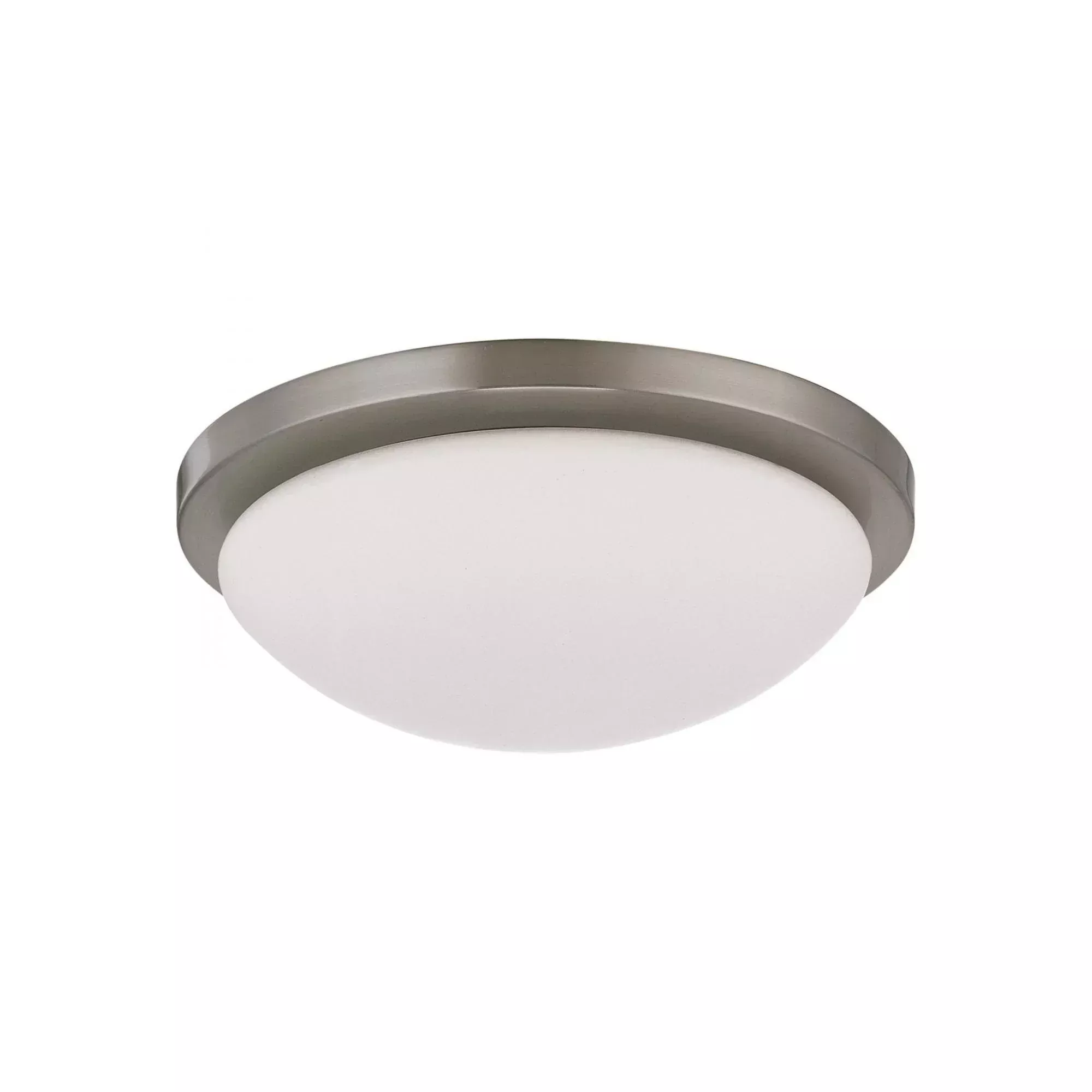 SATCO|NUVO Button 11 in. Flush Mount, Brushed Nickel