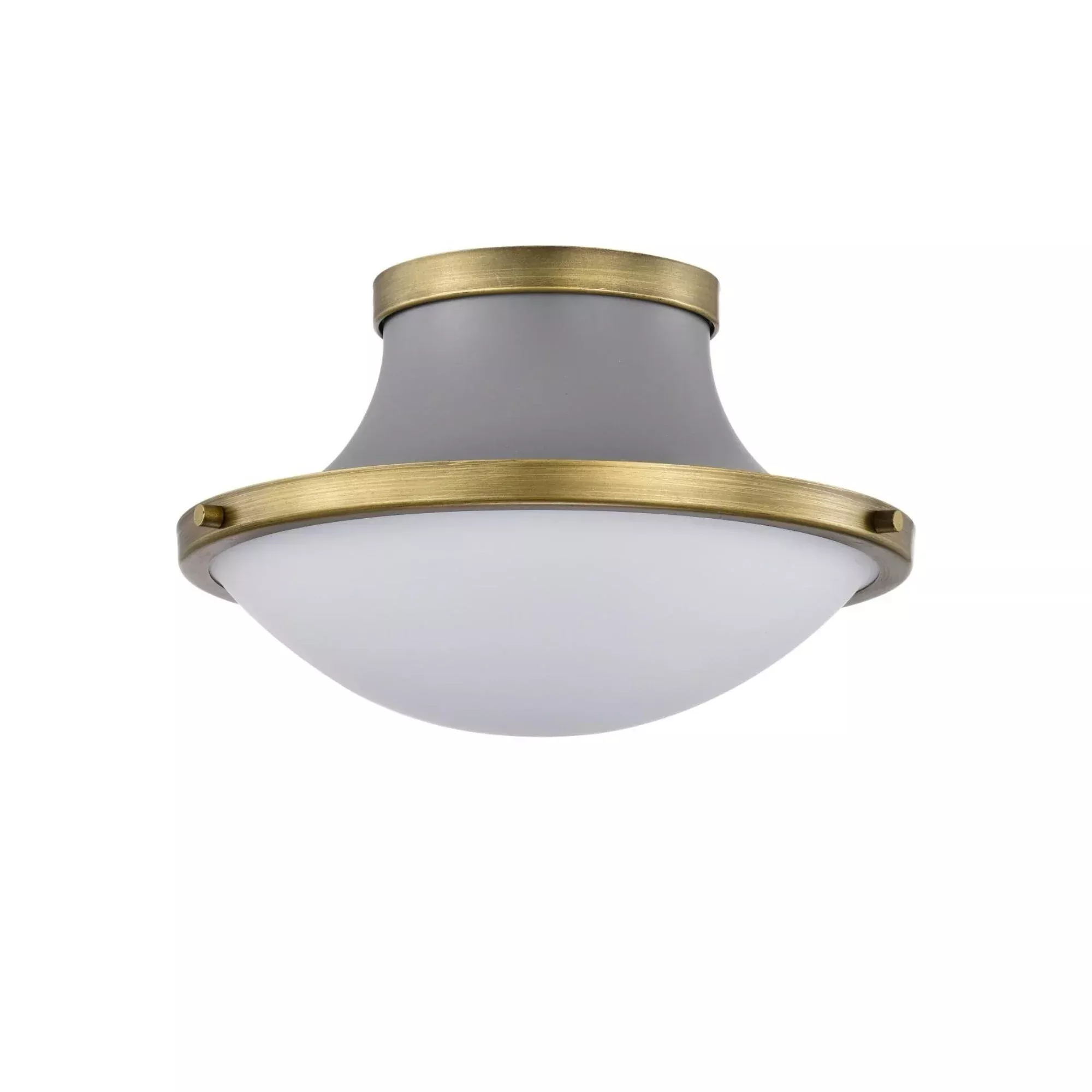 SATCO|NUVO Lafayette 14 in. Flush Mount, Matte Gray