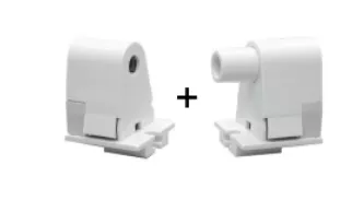Slimline Single Pin Fa8 Socket Slide-in/Snap-in Mount - Stationary and Spring End Pair