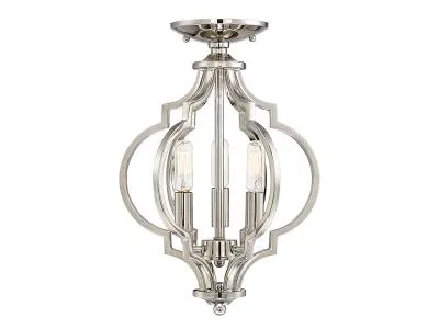 Three Light Convertible Semi-Flush/Pendant