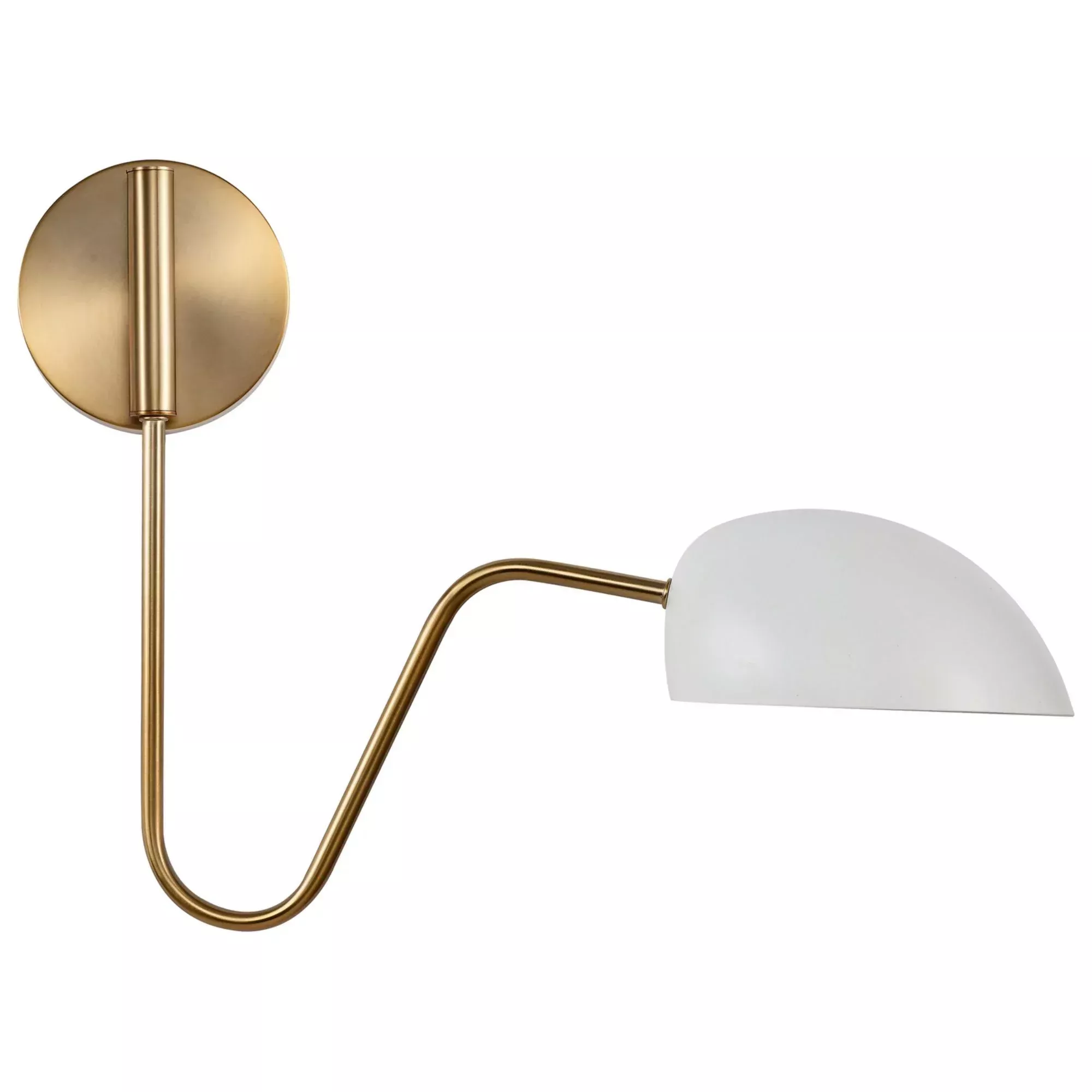 Trilby 16" Swing Arm Wall Sconce, White Finish