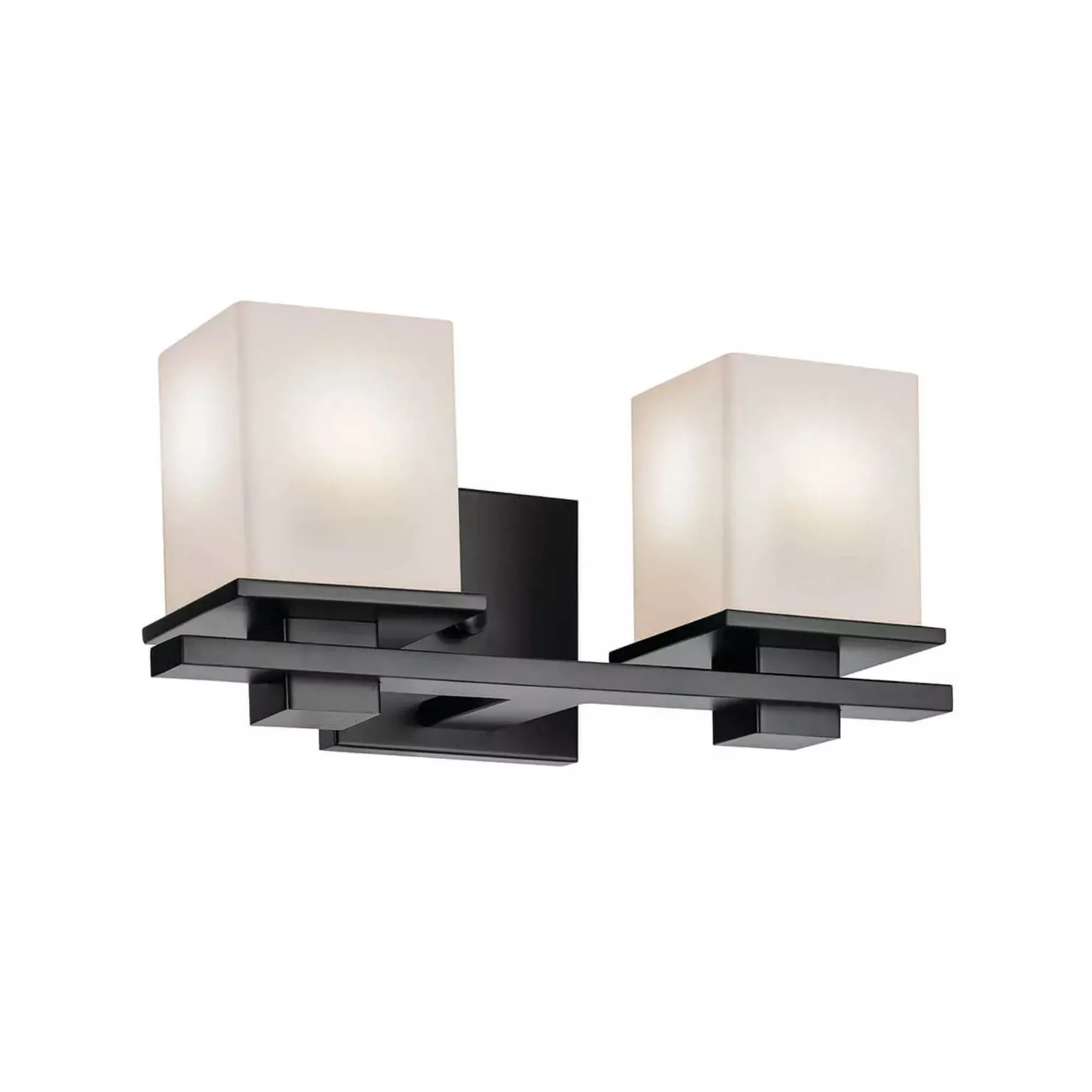 Tully 15 in. 2-Light Bathroom Vanity Light, Black