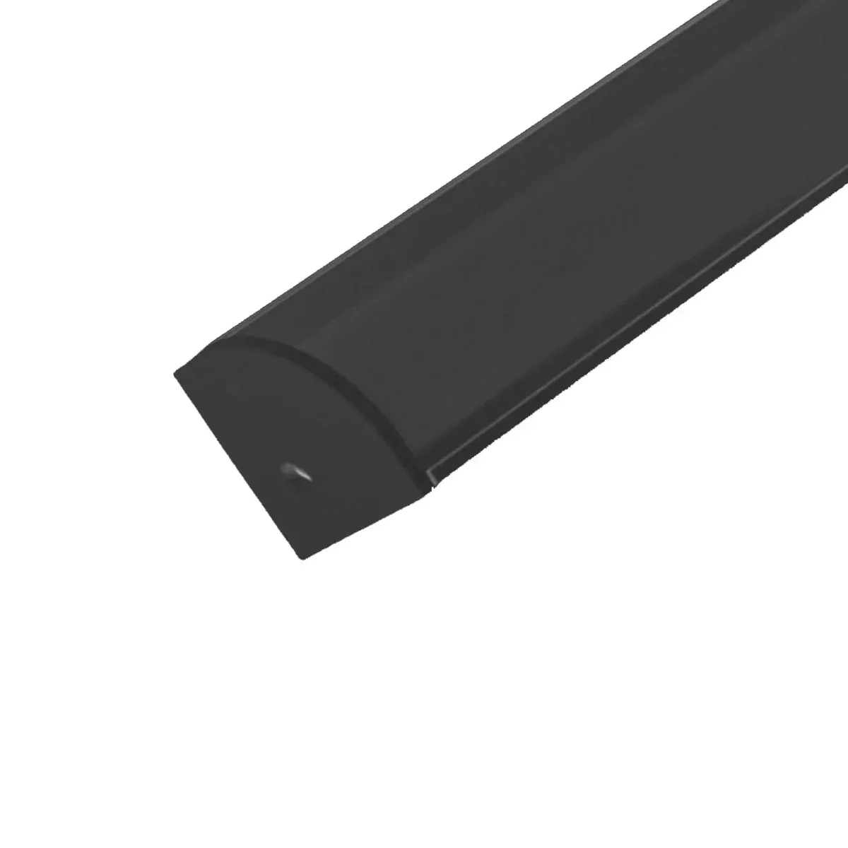 Two End caps, one solid, one with wiring hole for LED-CHL-45-MINI Channel, Black