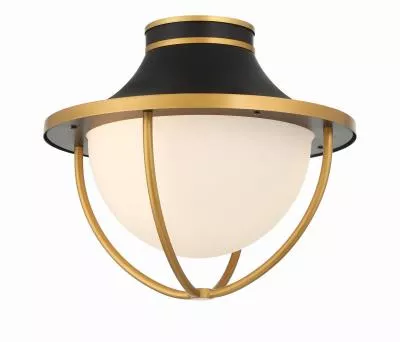 Two Light Outdoor Semi Flush Mount