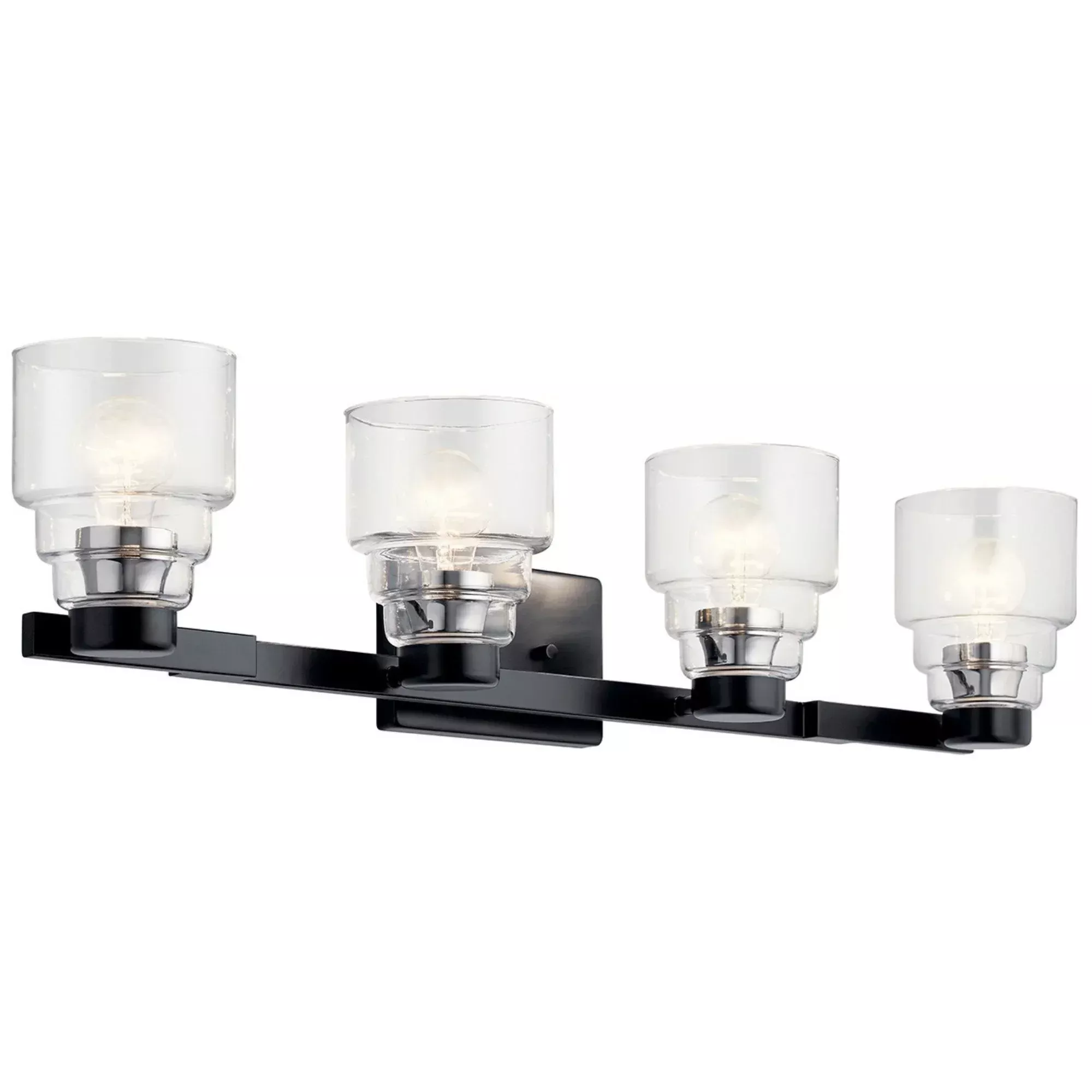Vionnet 33.5 in. 4-Light Bathroom Vanity Light, Black