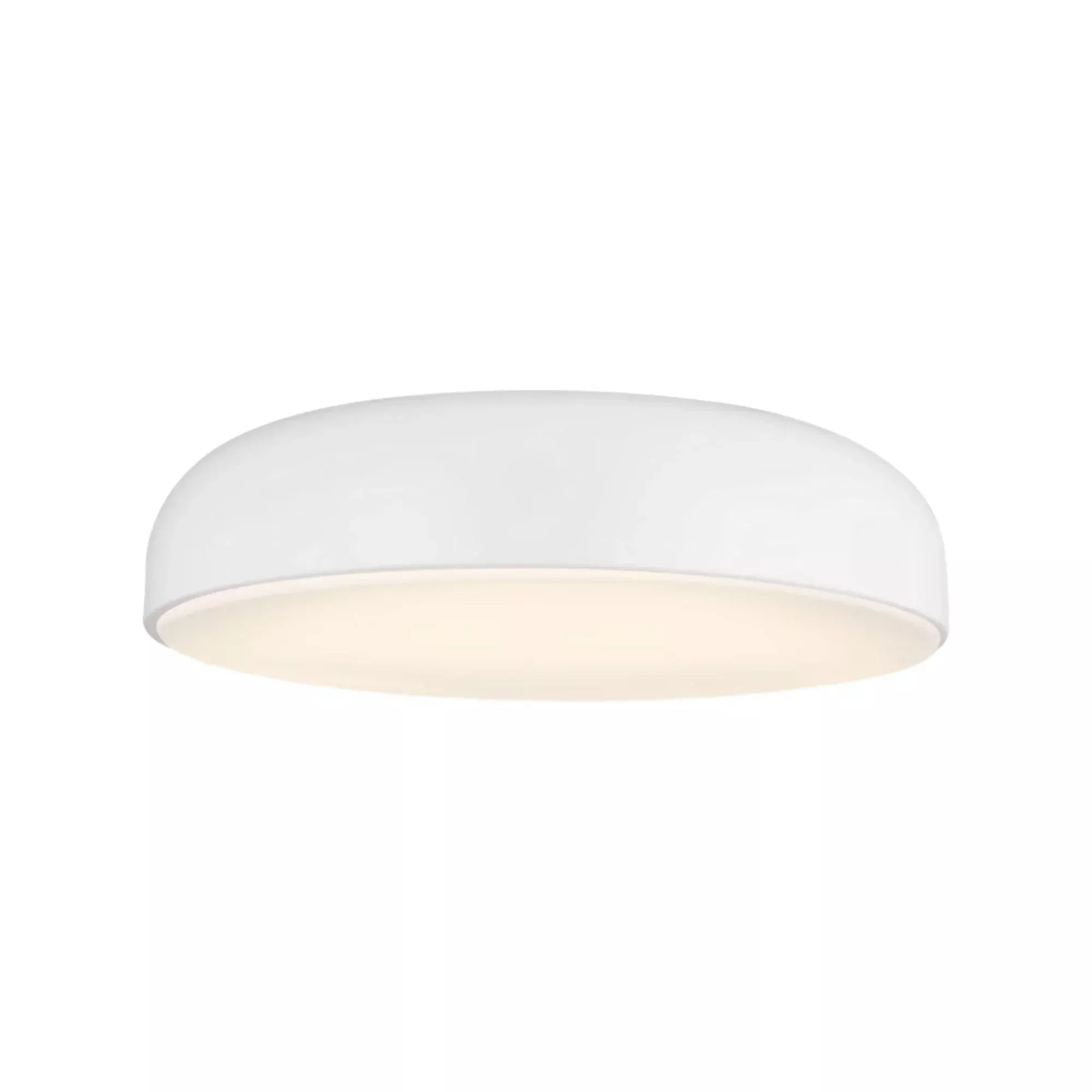 Visual Comfort Modern Kosa 18in. Flush Mount Light, Matte White, Integrated LED