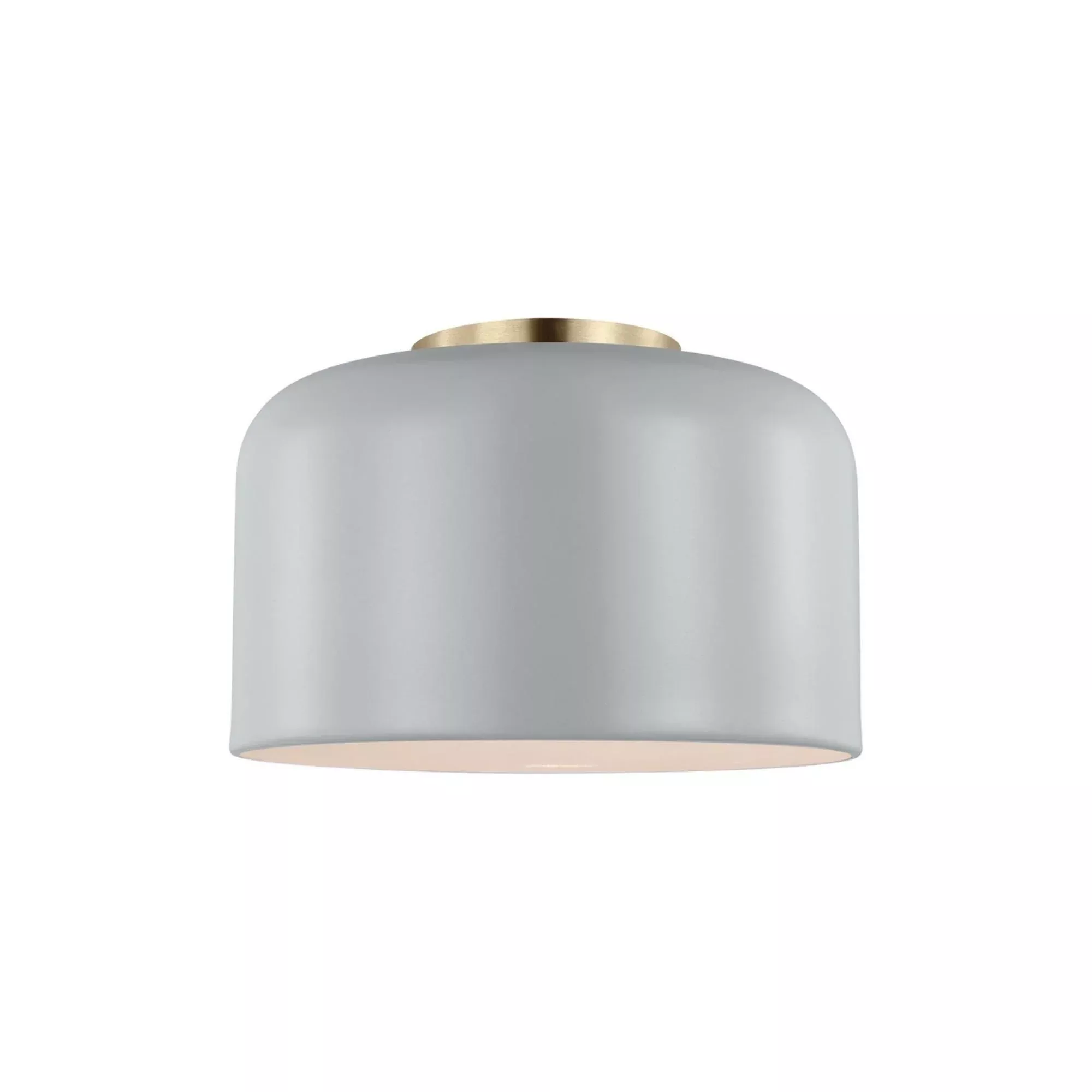 Visual Comfort Studio Malone 11" Small Flush Mount, Matte Grey Finish