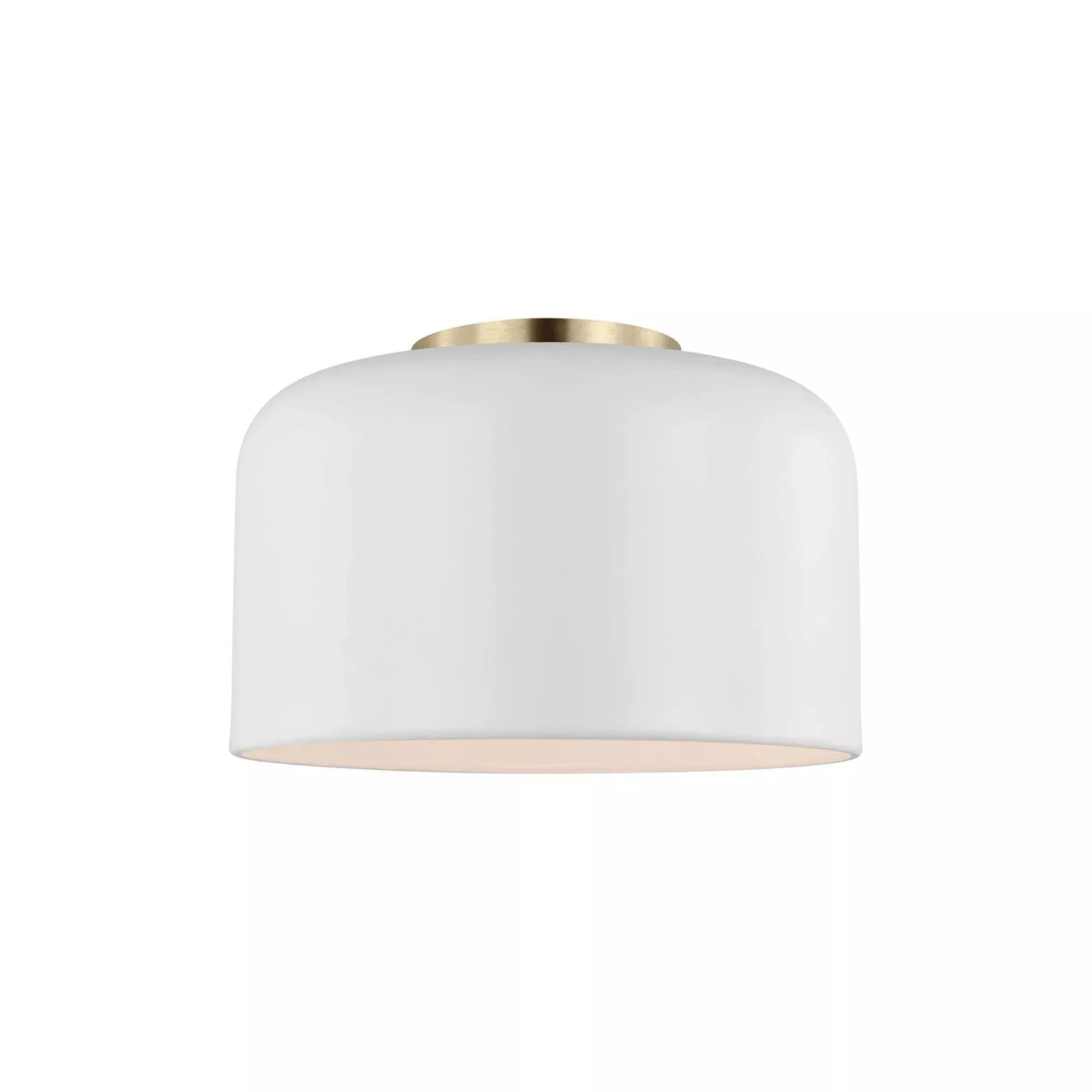 Visual Comfort Studio Malone 11" Small Flush Mount, Matte White Finish