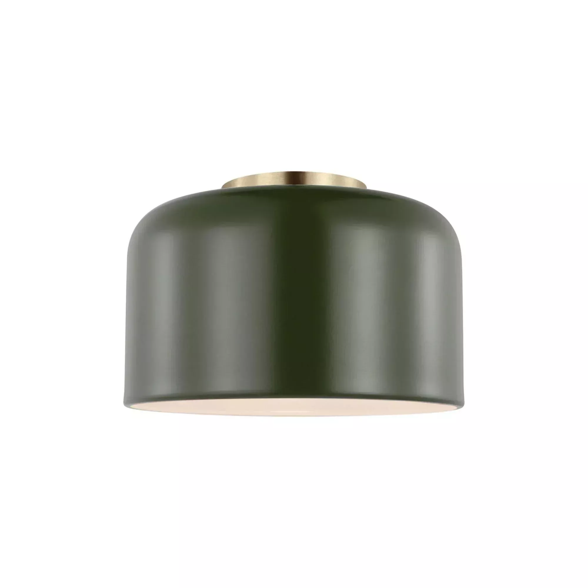 Visual Comfort Studio Malone 11" Small Flush Mount, Olive Finish