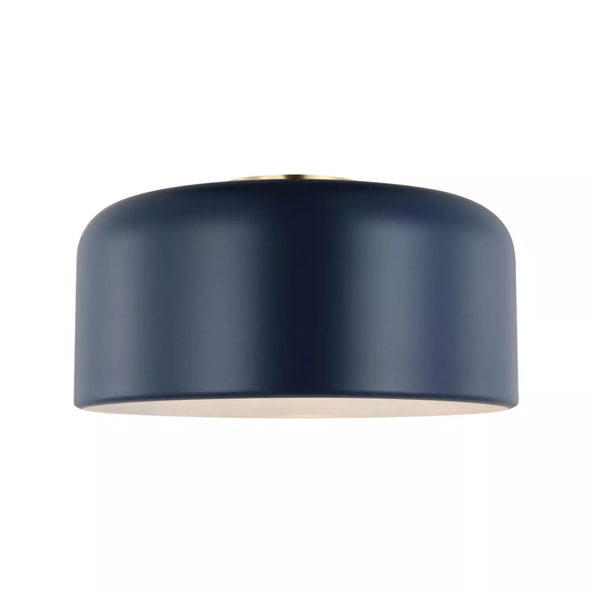 Visual Comfort Studio Malone 14" LED Medium Flush Mount, Navy Finish