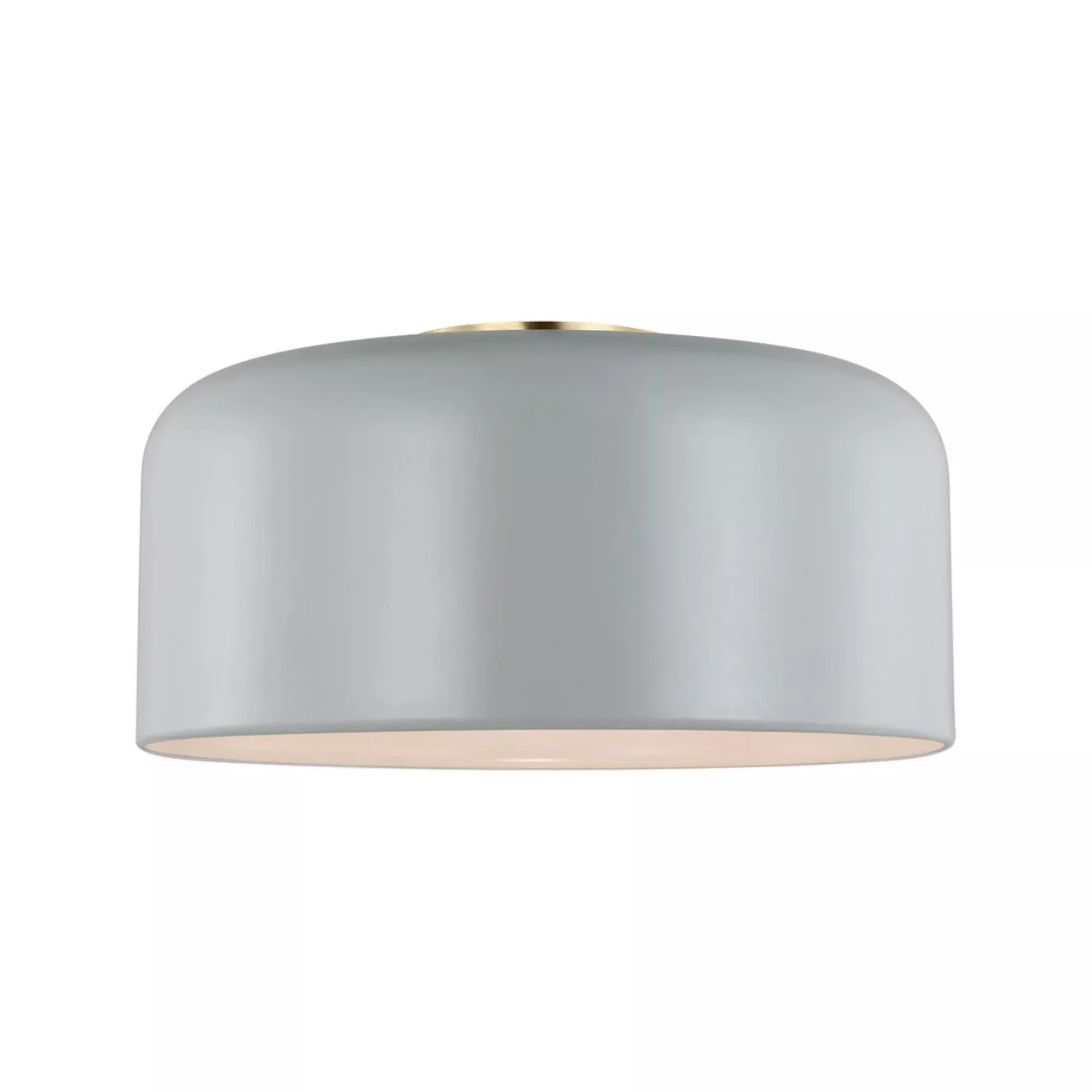 Visual Comfort Studio Malone 14" Medium Flush Mount, Matte Grey Finish