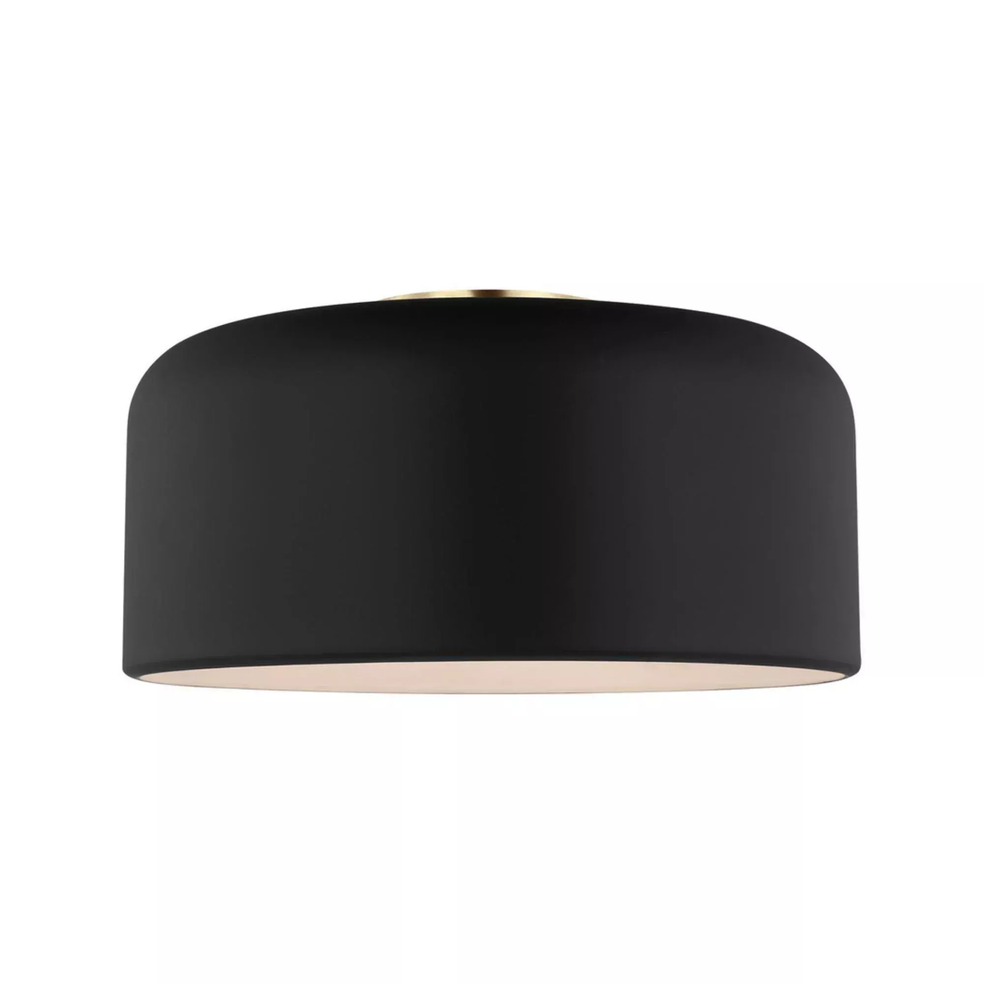 Visual Comfort Studio Malone 14" Medium Flush Mount, Midnight Black Finish