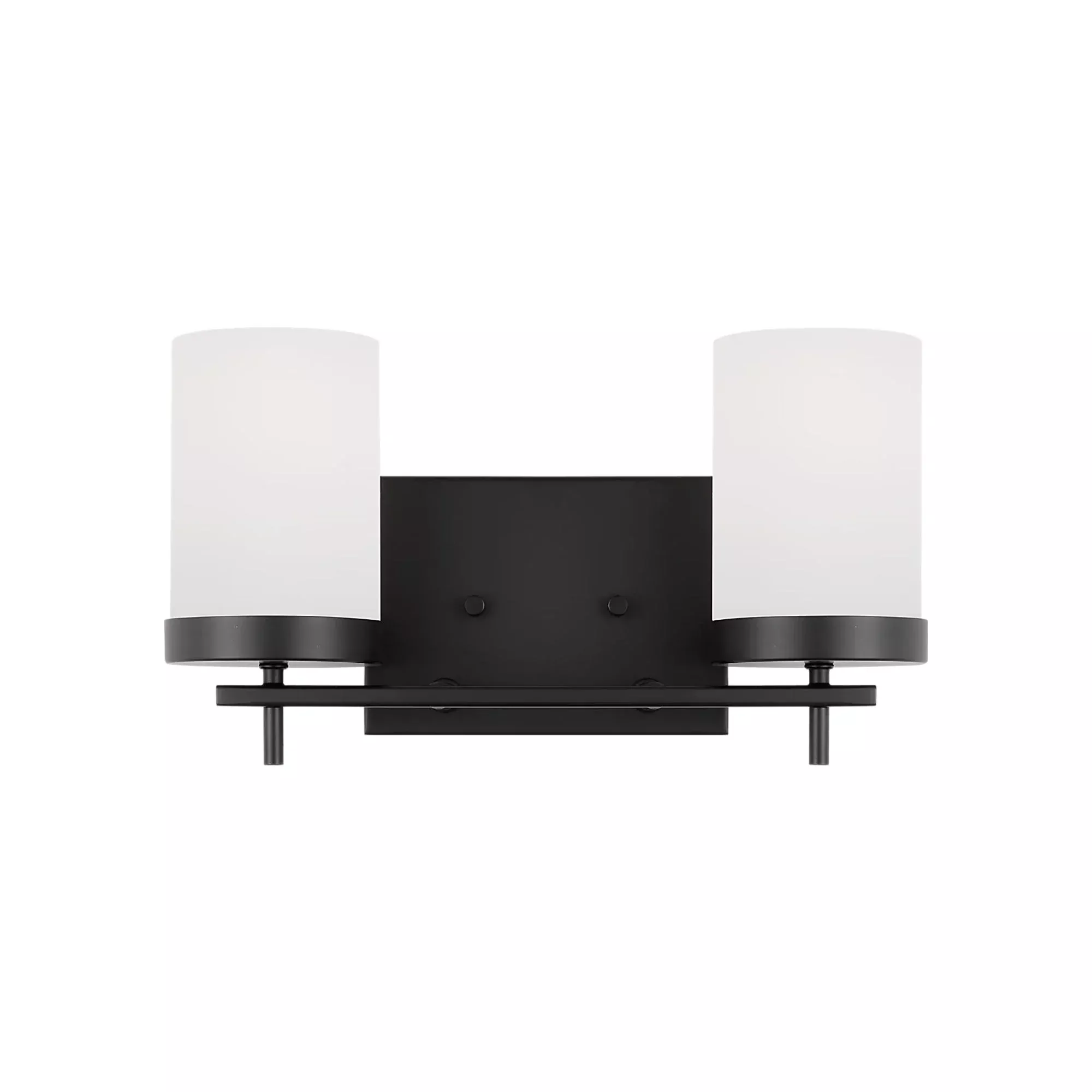 Visual Comfort Studio Zire 14" 2-Light LED Bathroom Vanity, Midnight Black Finish