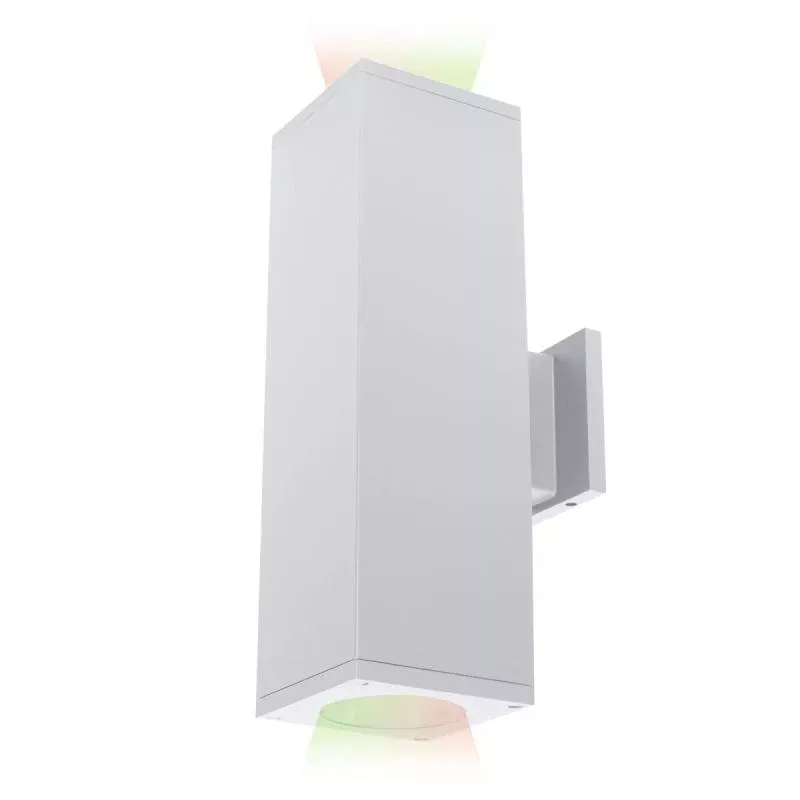 WAC DC-WD05-CC Cube Architectural 5" Color Changing Double Wall Mount, 25° Beam