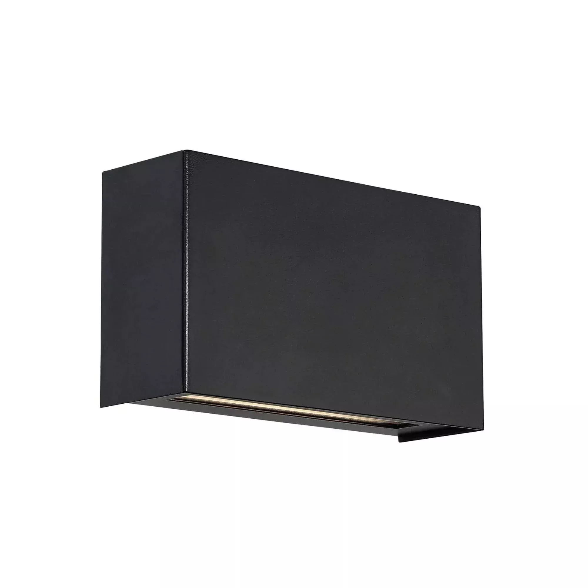 WAC Lighting Blok 7 in. 2-Light Wall Sconce, Black with Glass Diffuser