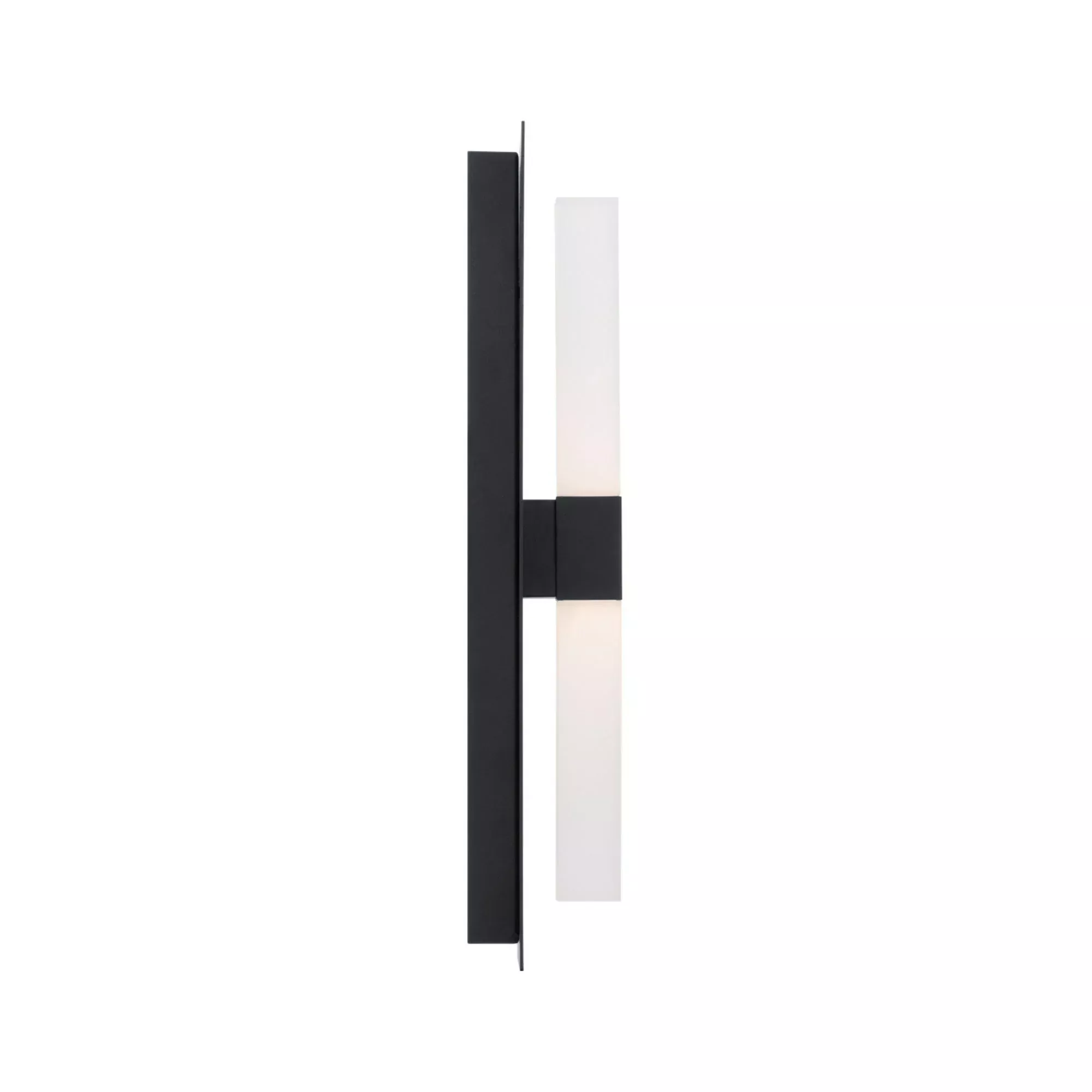 WAC Lighting Camelot 16 in. Wall Sconce, Black with Etched Acrylic Diffuser