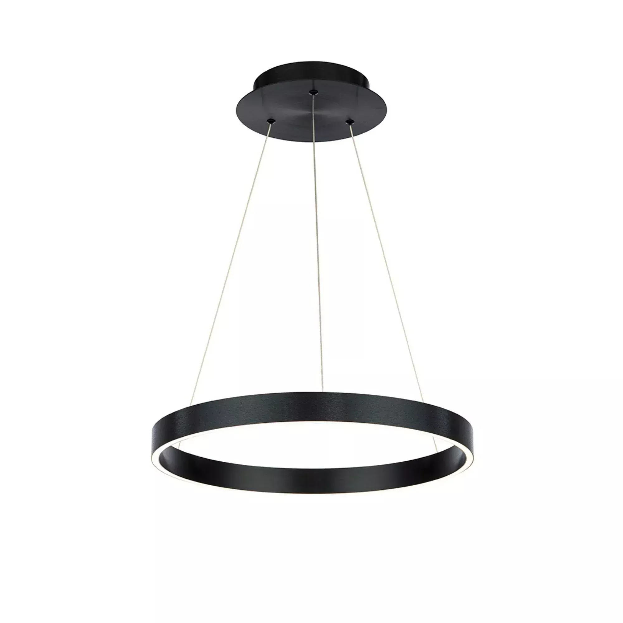 WAC Lighting Sirius 18.13 in. 2-Light Pendant, Brushed Black, with Silicone Diffuser