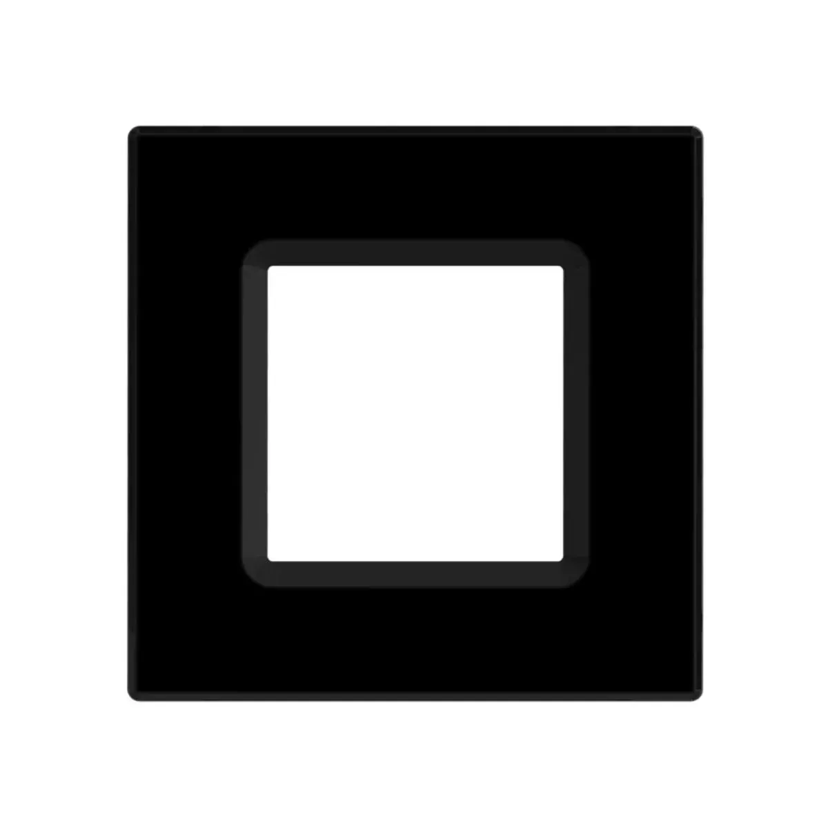 Wafer 6" Trim Square Smooth Black